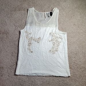 Cream Lace Tank